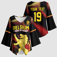 Custom World Football 2026 Belgium Kimono Sleeve Blouse Tous Ensemble Coupe du Monde Glory