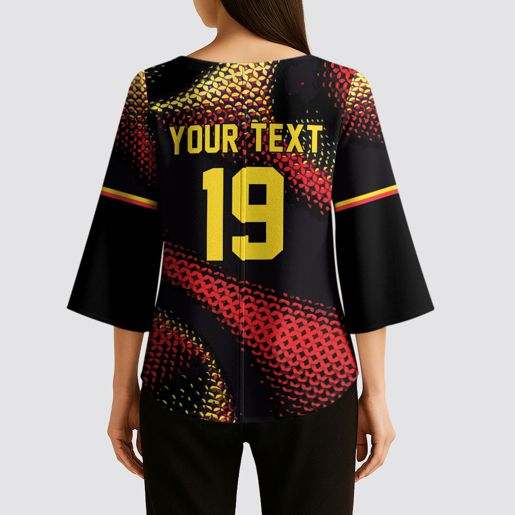 Custom World Football 2026 Belgium Kimono Sleeve Blouse Tous Ensemble Coupe du Monde Glory