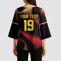 Custom World Football 2026 Belgium Kimono Sleeve Blouse Tous Ensemble Coupe du Monde Glory