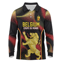 Custom World Football 2026 Belgium Long Sleeve Polo Shirt Tous Ensemble Coupe du Monde Glory