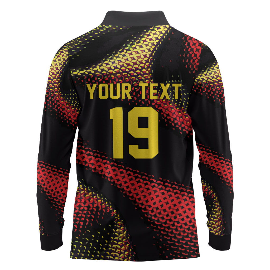 Custom World Football 2026 Belgium Long Sleeve Polo Shirt Tous Ensemble Coupe du Monde Glory