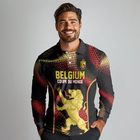 Custom World Football 2026 Belgium Long Sleeve Polo Shirt Tous Ensemble Coupe du Monde Glory