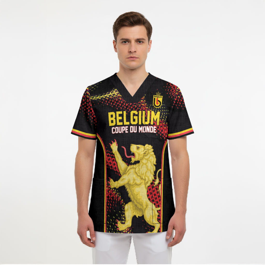 Custom World Football 2026 Belgium Scrub Top Tous Ensemble Coupe du Monde Glory