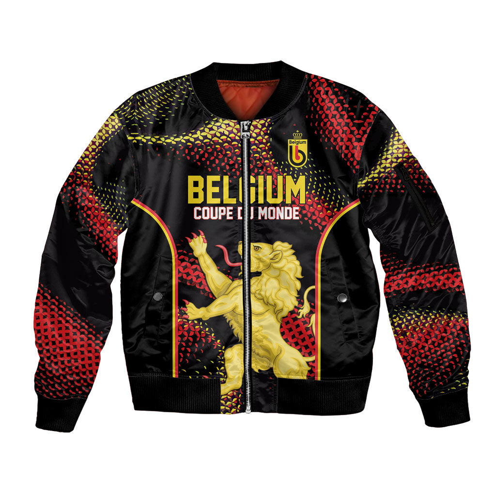 Custom World Football 2026 Belgium Sleeve Zip Bomber Jacket Tous Ensemble Coupe du Monde Glory