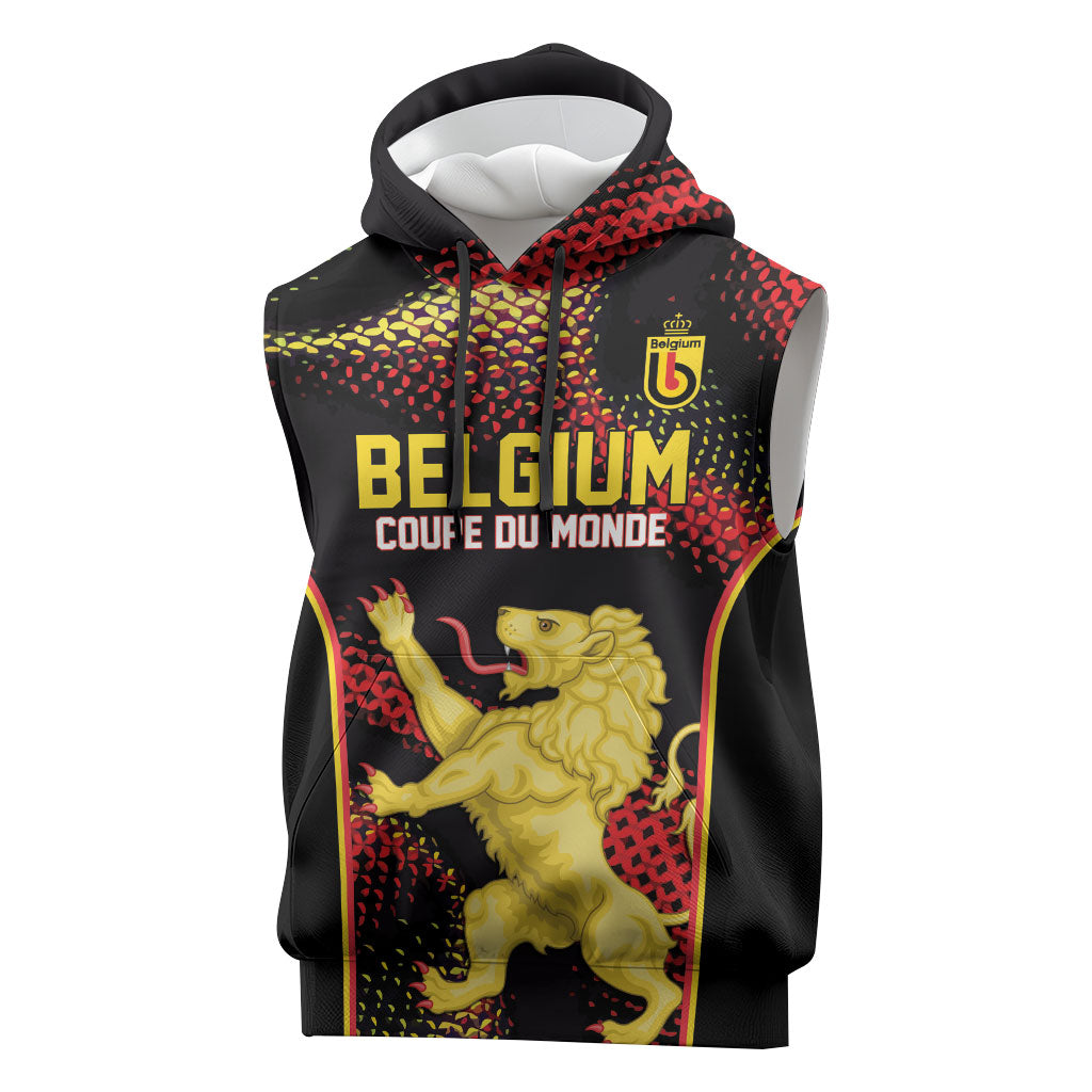 Custom World Football 2026 Belgium Sleeveless Hoodie Tous Ensemble Coupe du Monde Glory