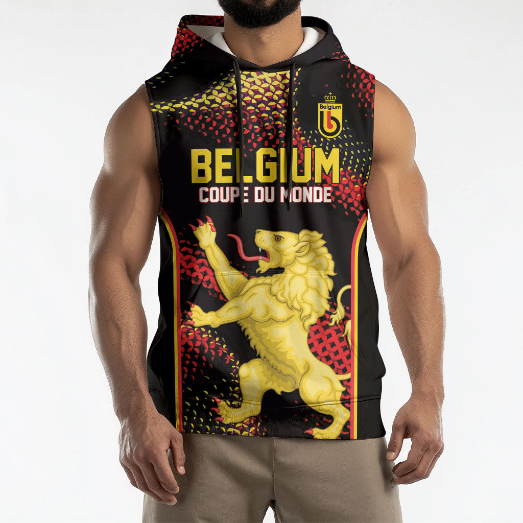 Custom World Football 2026 Belgium Sleeveless Hoodie Tous Ensemble Coupe du Monde Glory