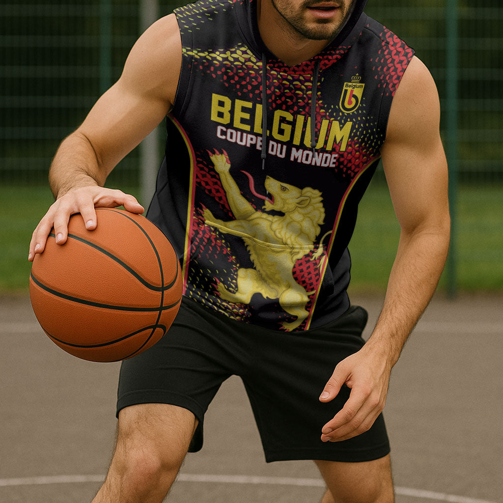 Custom World Football 2026 Belgium Sleeveless Hoodie Tous Ensemble Coupe du Monde Glory