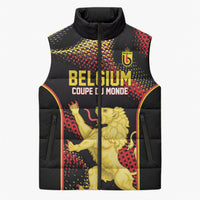 Custom World Football 2026 Belgium Sleeveless Puffer Jacket Tous Ensemble Coupe du Monde Glory
