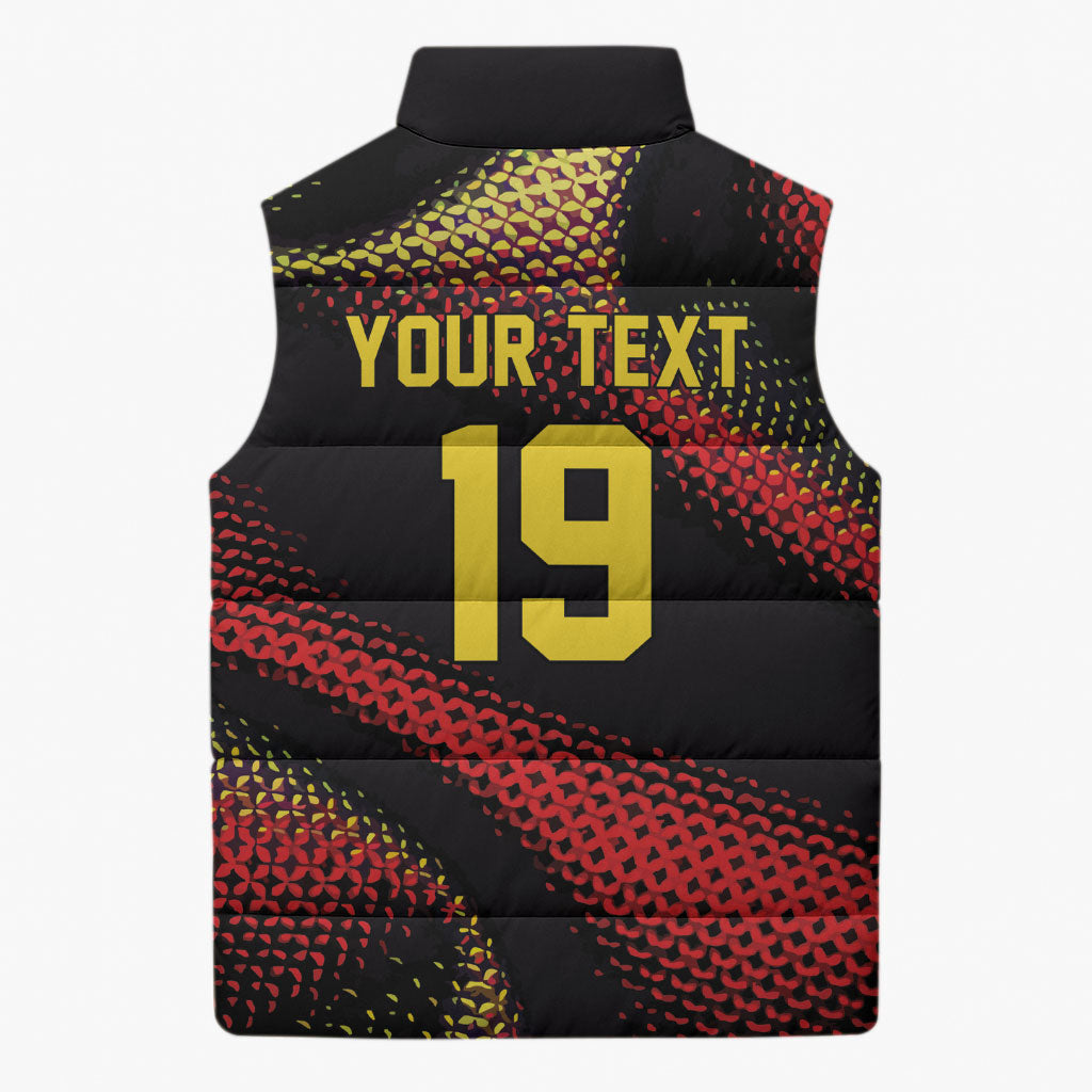 Custom World Football 2026 Belgium Sleeveless Puffer Jacket Tous Ensemble Coupe du Monde Glory
