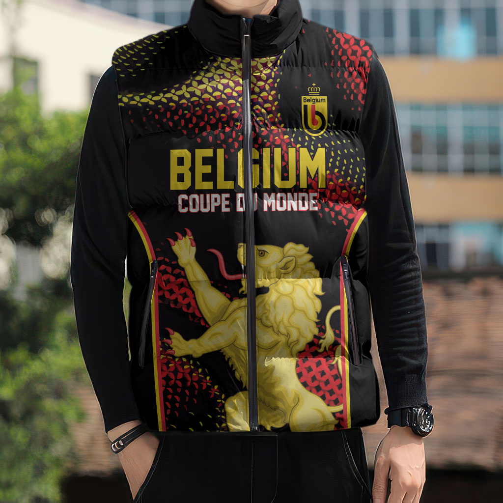 Custom World Football 2026 Belgium Sleeveless Puffer Jacket Tous Ensemble Coupe du Monde Glory