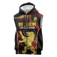 Custom World Football 2026 Belgium Sleeveless Zip Hoodie Tous Ensemble Coupe du Monde Glory
