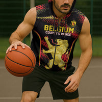 Custom World Football 2026 Belgium Sleeveless Zip Hoodie Tous Ensemble Coupe du Monde Glory