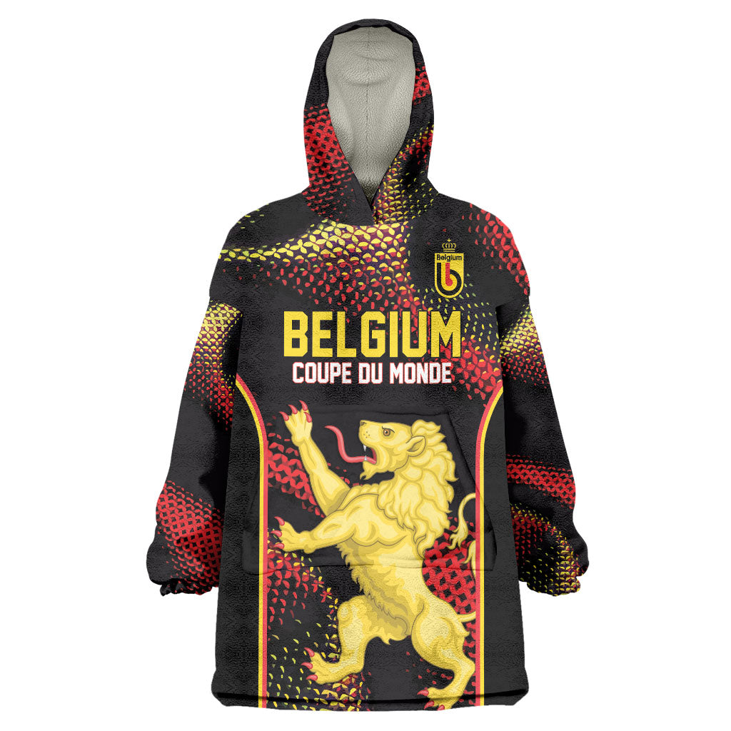 Custom World Football 2026 Belgium Wearable Blanket Hoodie Tous Ensemble Coupe du Monde Glory