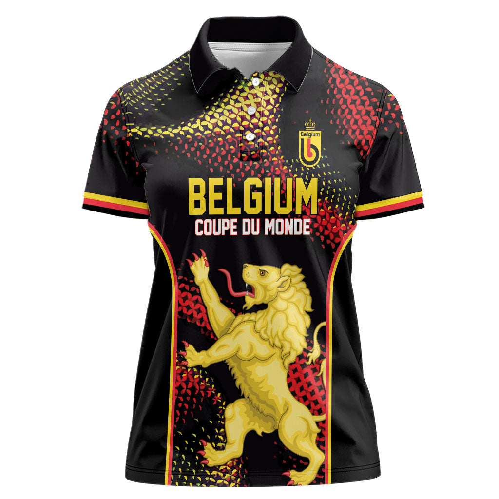 Custom World Football 2026 Belgium Women Polo Shirt Tous Ensemble Coupe du Monde Glory