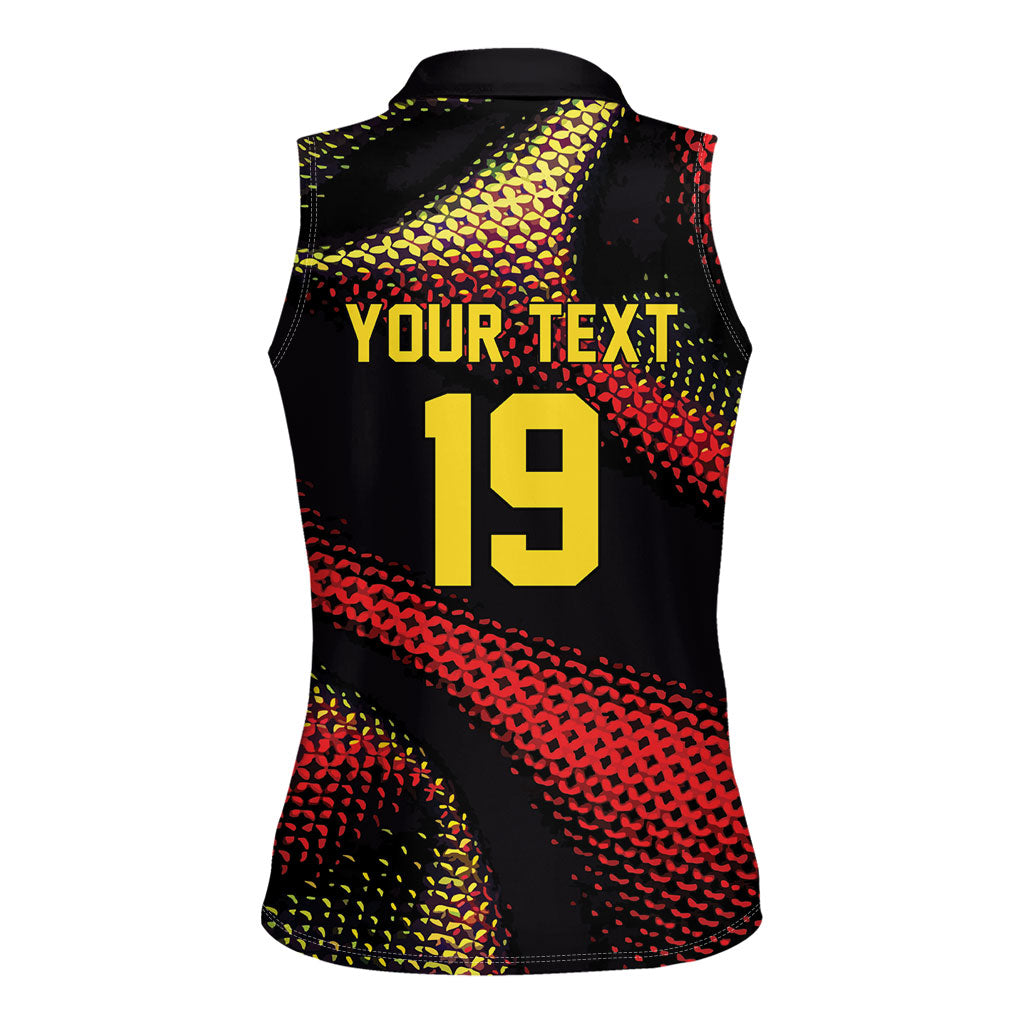 Custom World Football 2026 Belgium Women Sleeveless Polo Shirt Tous Ensemble Coupe du Monde Glory
