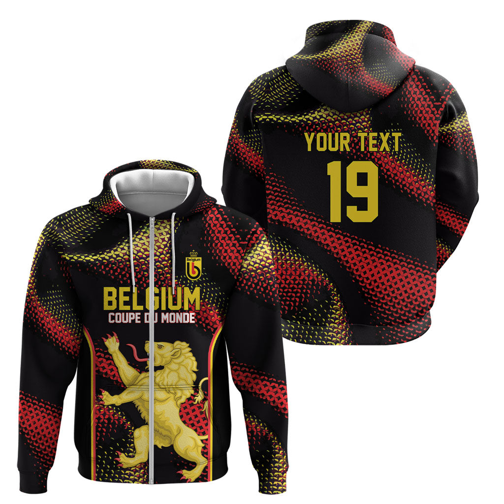 Custom World Football 2026 Belgium Zip Hoodie Tous Ensemble Coupe du Monde Glory