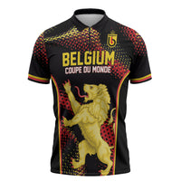 Custom World Football 2026 Belgium Zipper Polo Shirt Tous Ensemble Coupe du Monde Glory