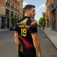 Custom World Football 2026 Belgium Zipper Polo Shirt Tous Ensemble Coupe du Monde Glory