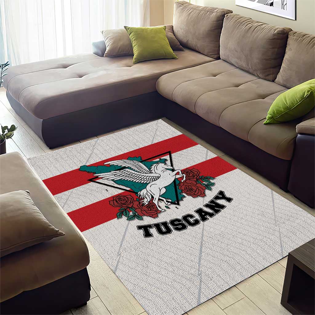 Italy Tuscany Area Rug Pegasus With Map Style - Wonder Print Shop
