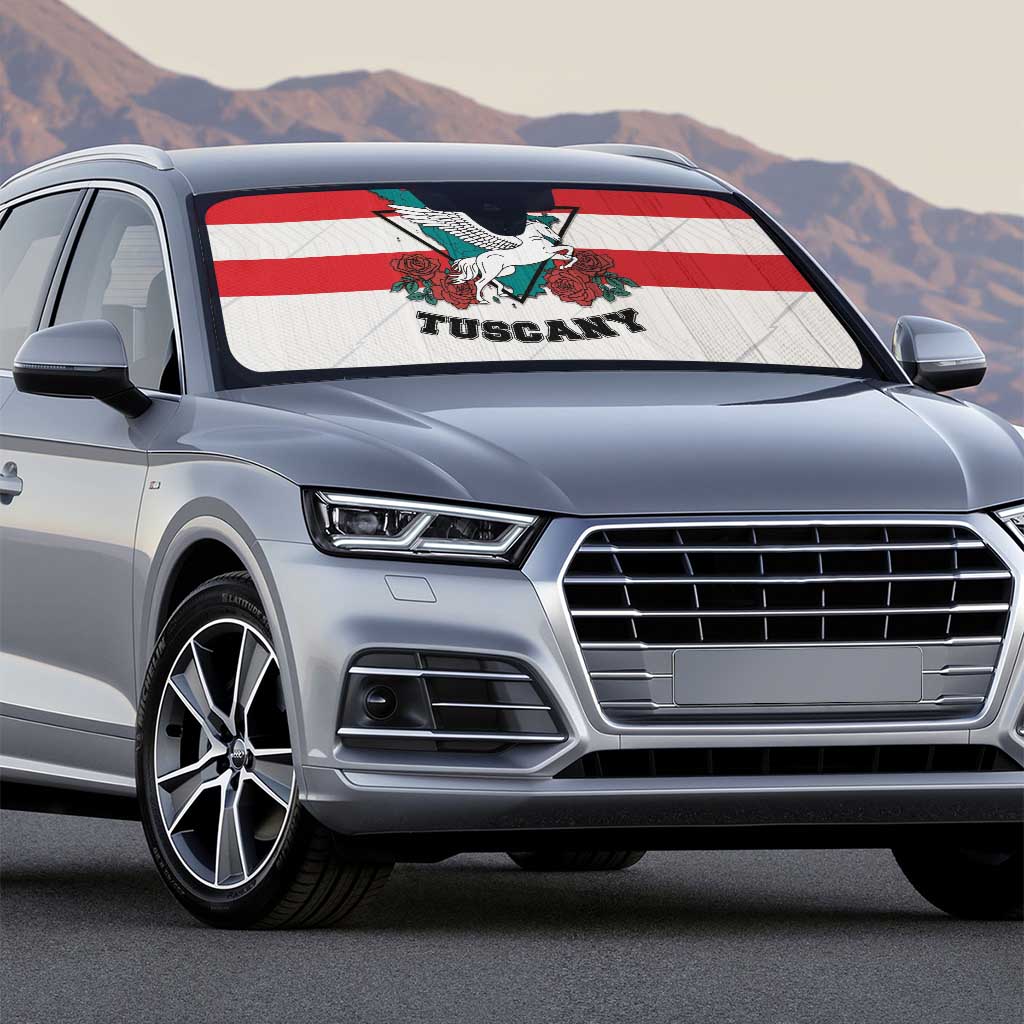 Italy Tuscany Auto Sun Shade Pegasus With Map Style - Wonder Print Shop