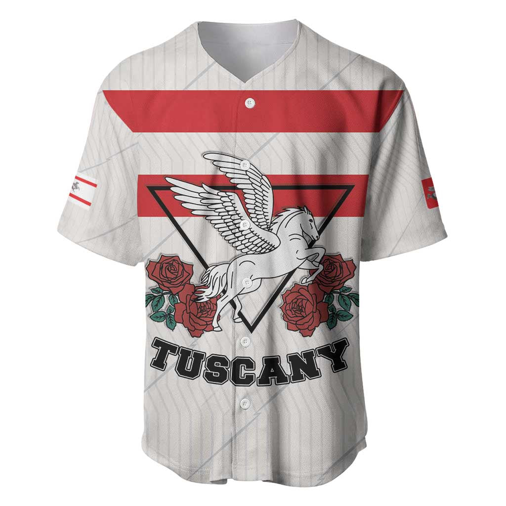 Italy Tuscany Baseball Jersey Pegasus With Map Style LT19