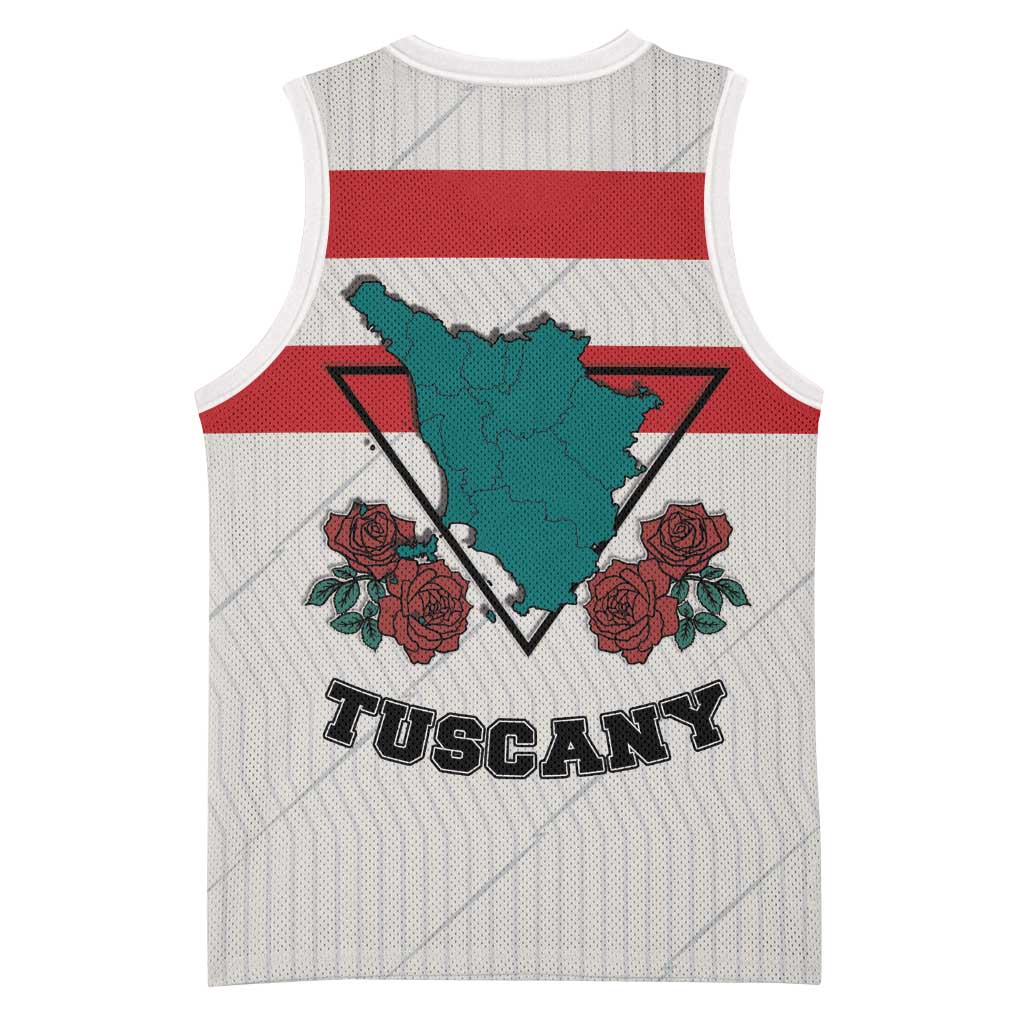 Italy Tuscany Basketball Jersey Pegasus With Map Style - Wonder Print Shop