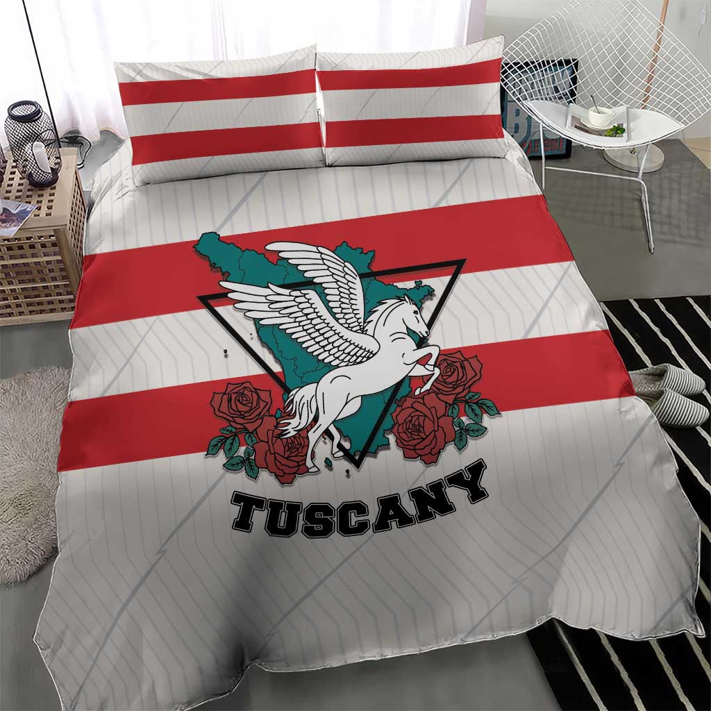Italy Tuscany Bedding Set Pegasus With Map Style - Wonder Print Shop