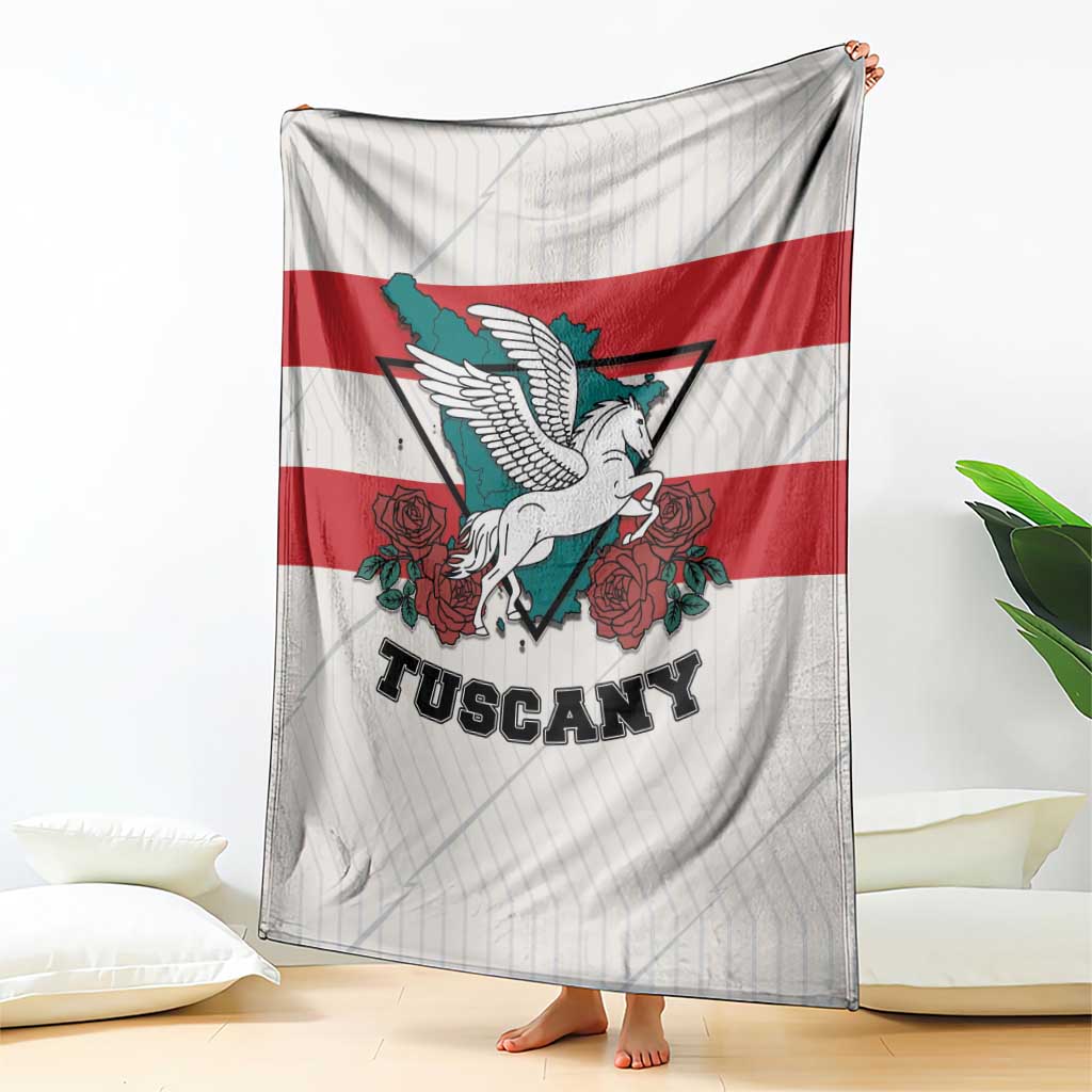 Italy Tuscany Blanket Pegasus With Map Style - Wonder Print Shop