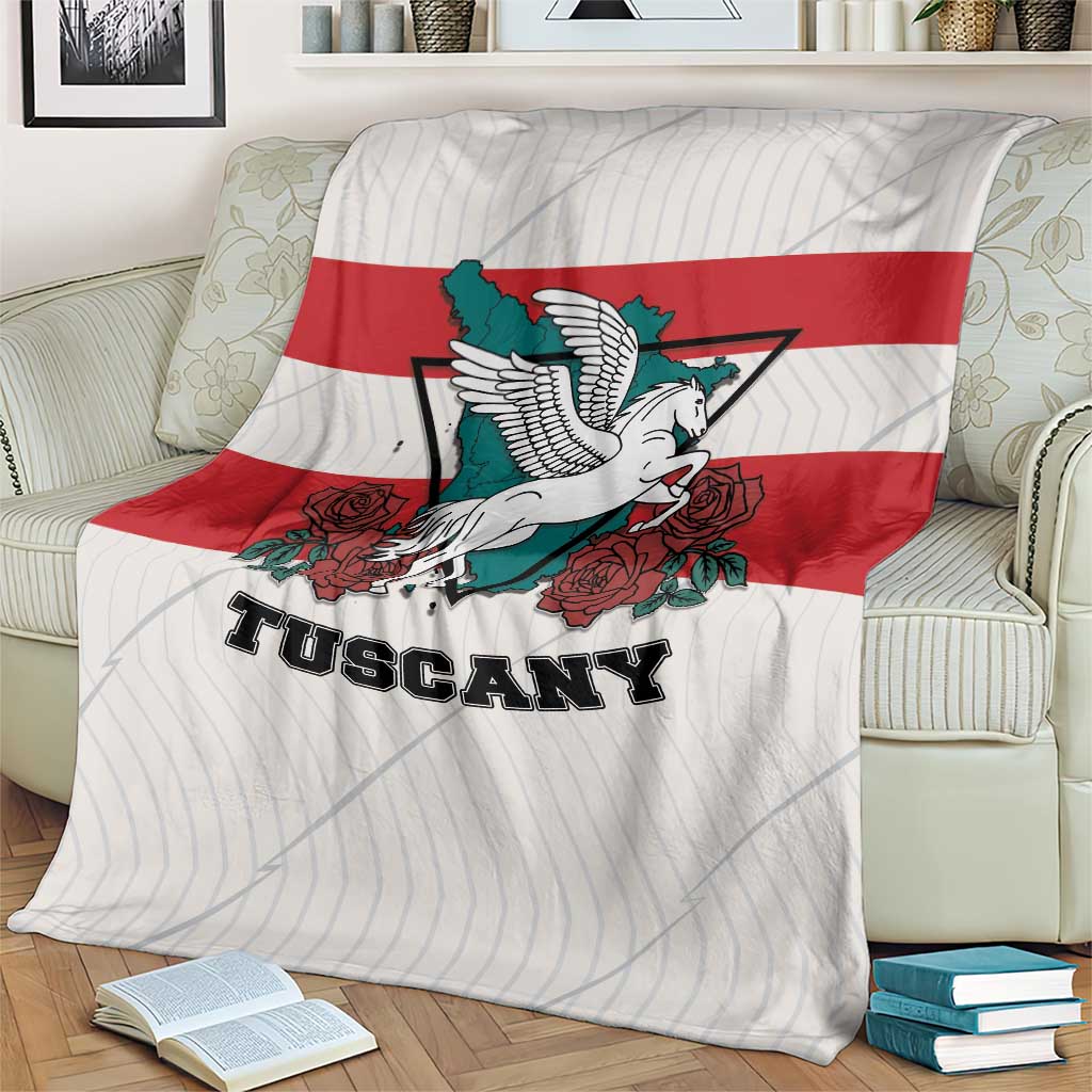 Italy Tuscany Blanket Pegasus With Map Style - Wonder Print Shop