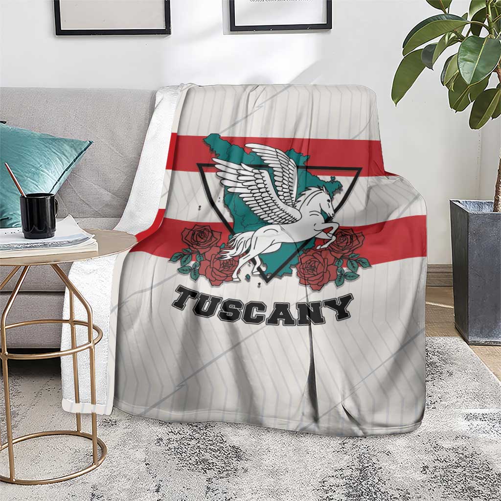 Italy Tuscany Blanket Pegasus With Map Style - Wonder Print Shop
