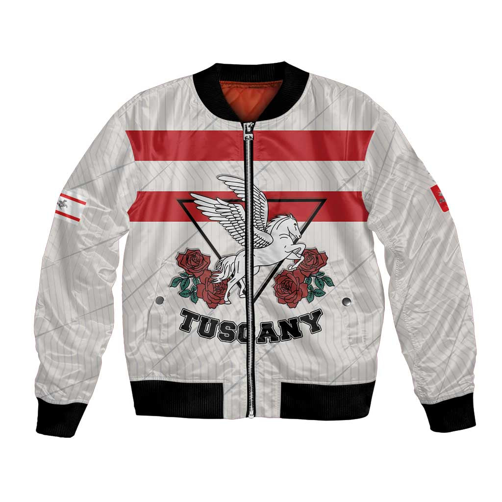 Italy Tuscany Bomber Jacket Pegasus With Map Style LT19