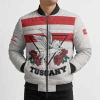 Italy Tuscany Bomber Puffer Jacket Pegasus With Map Style - Wonder Print Shop