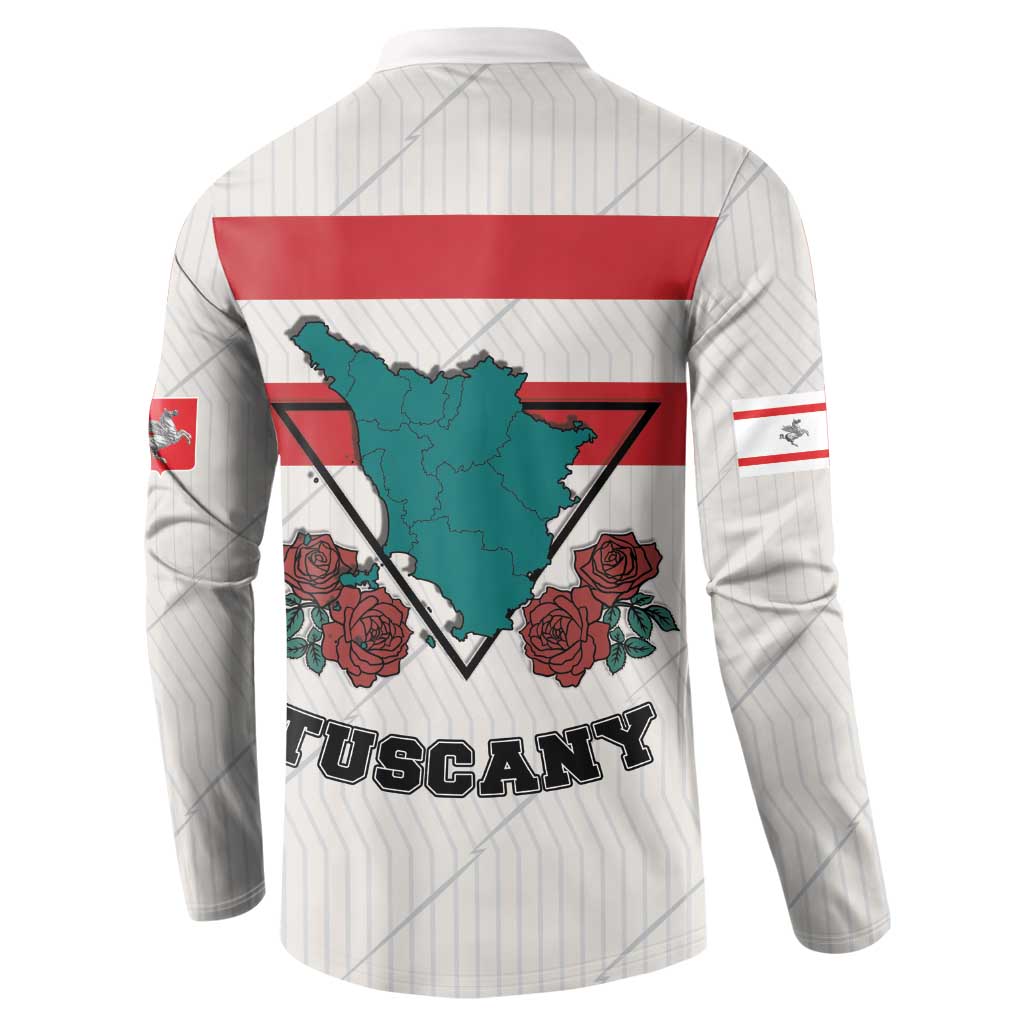 Italy Tuscany Button Sweatshirt Pegasus With Map Style LT19