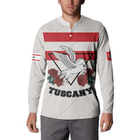 Italy Tuscany Button Sweatshirt Pegasus With Map Style LT19