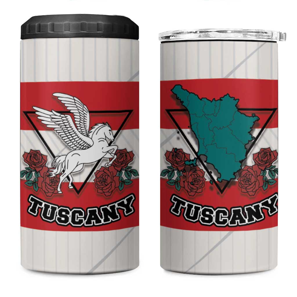 Italy Tuscany 4 in 1 Can Cooler Tumbler Pegasus With Map Style - Wonder Print Shop