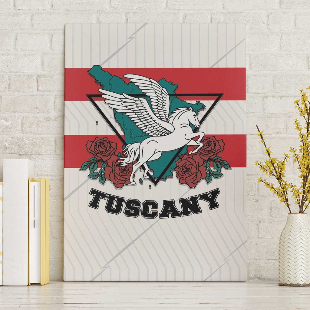 Italy Tuscany Canvas Wall Art Pegasus With Map Style - Wonder Print Shop