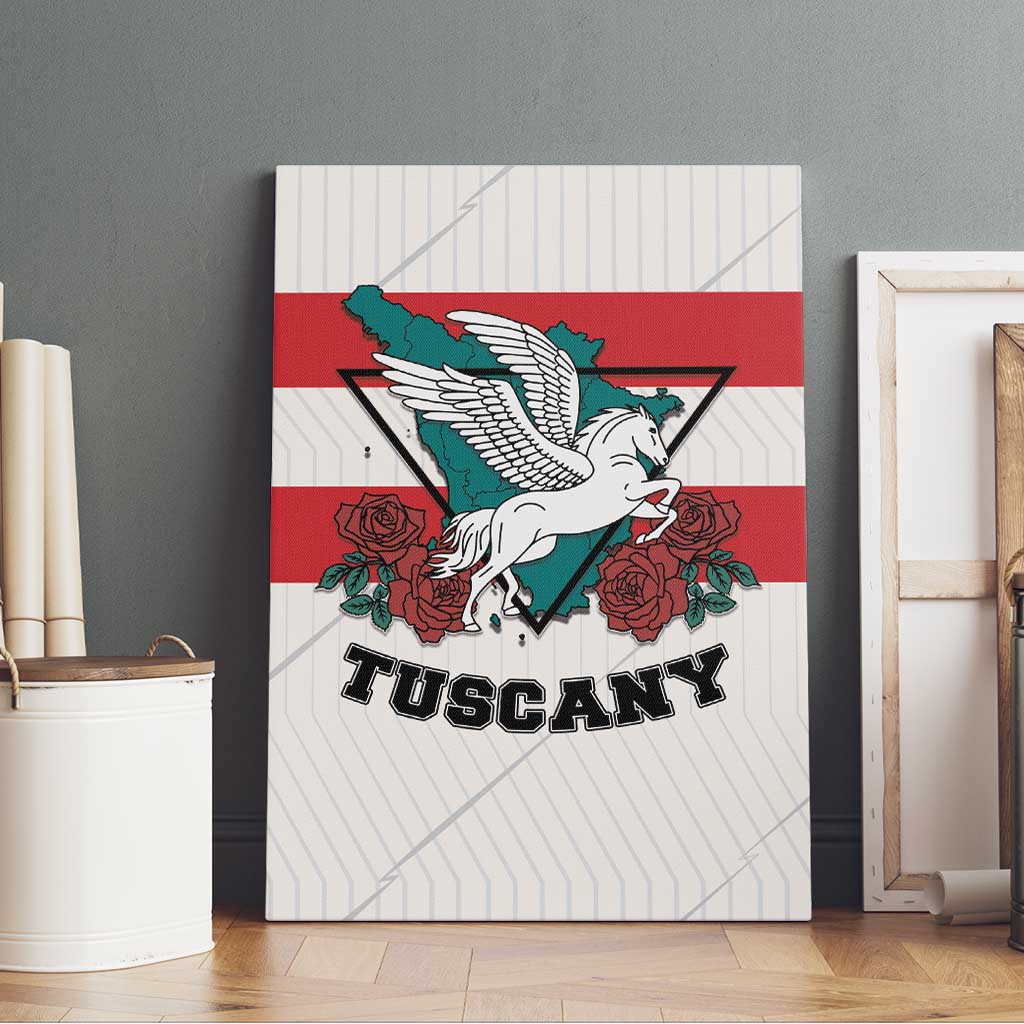 Italy Tuscany Canvas Wall Art Pegasus With Map Style - Wonder Print Shop
