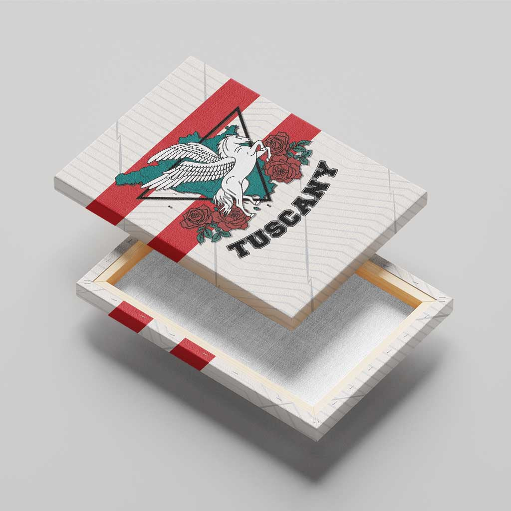 Italy Tuscany Canvas Wall Art Pegasus With Map Style - Wonder Print Shop