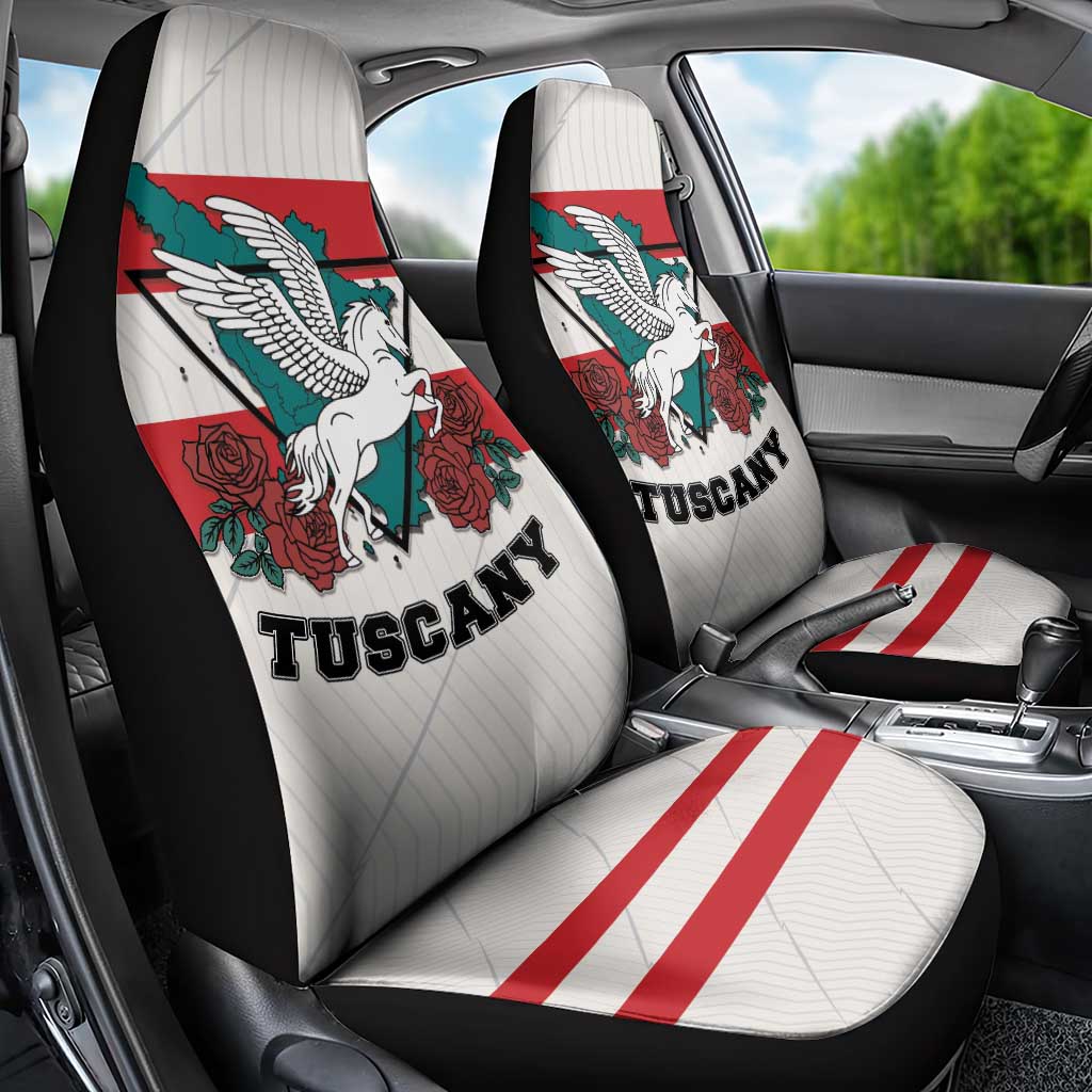 Italy Tuscany Car Seat Cover Pegasus With Map Style - Wonder Print Shop