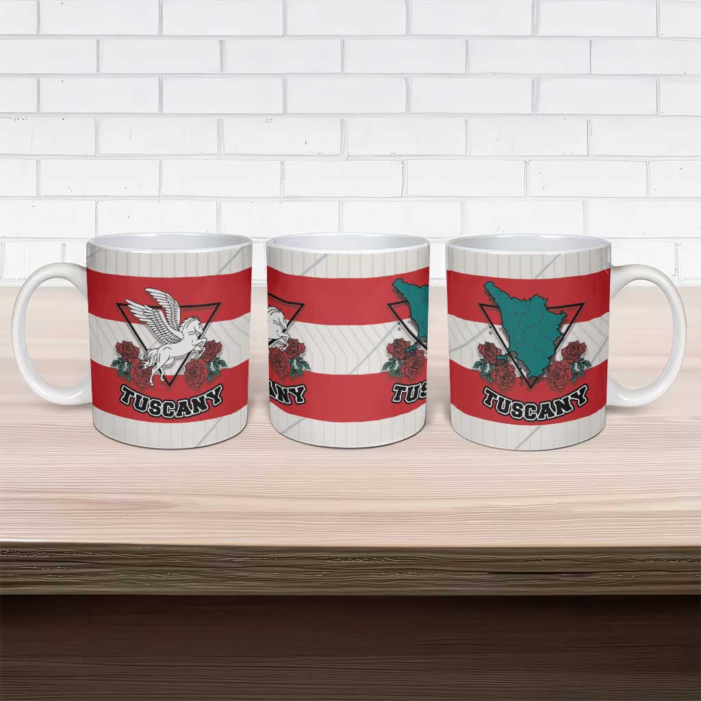 Italy Tuscany Ceramic Mug Pegasus With Map Style - Wonder Print Shop