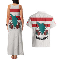 Italy Tuscany Couples Matching Tank Maxi Dress and Hawaiian Shirt Pegasus With Map Style LT19