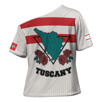 Italy Tuscany Cross Shoulder Shirt Pegasus With Map Style - Wonder Print Shop