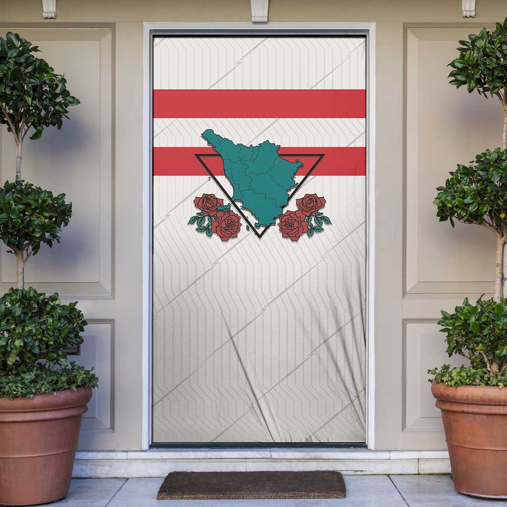 Italy Tuscany Door Cover Pegasus With Map Style - Wonder Print Shop