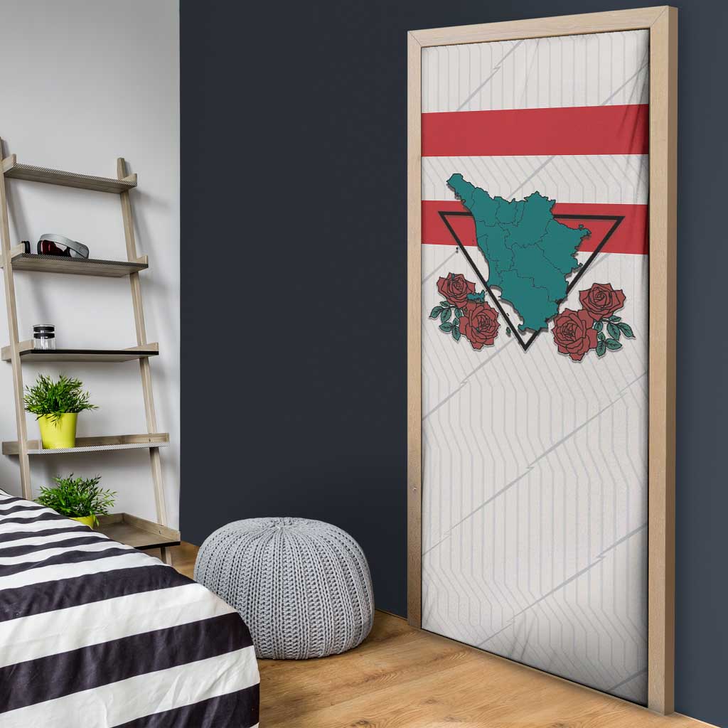 Italy Tuscany Door Cover Pegasus With Map Style - Wonder Print Shop