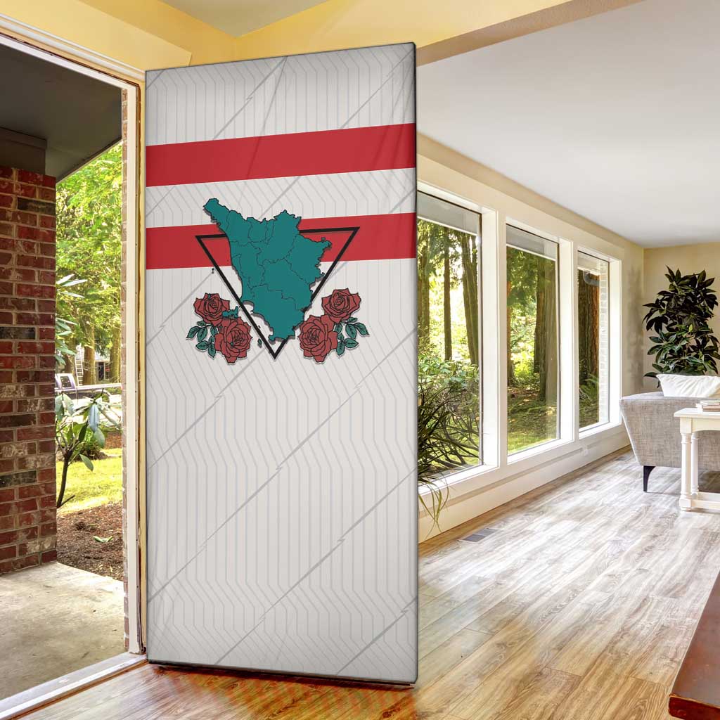 Italy Tuscany Door Cover Pegasus With Map Style - Wonder Print Shop