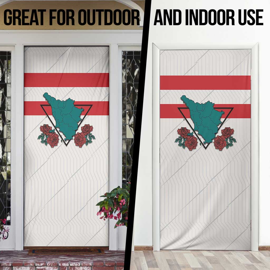 Italy Tuscany Door Cover Pegasus With Map Style - Wonder Print Shop