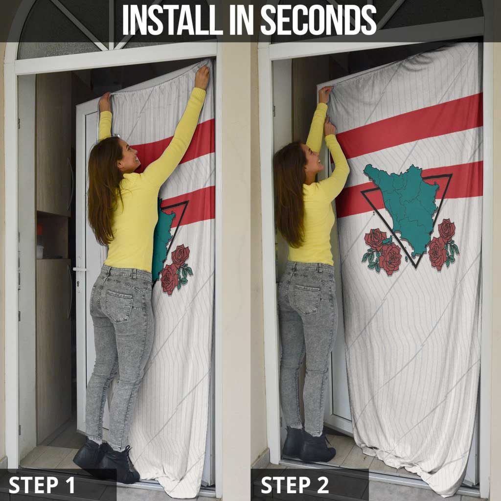 Italy Tuscany Door Cover Pegasus With Map Style - Wonder Print Shop