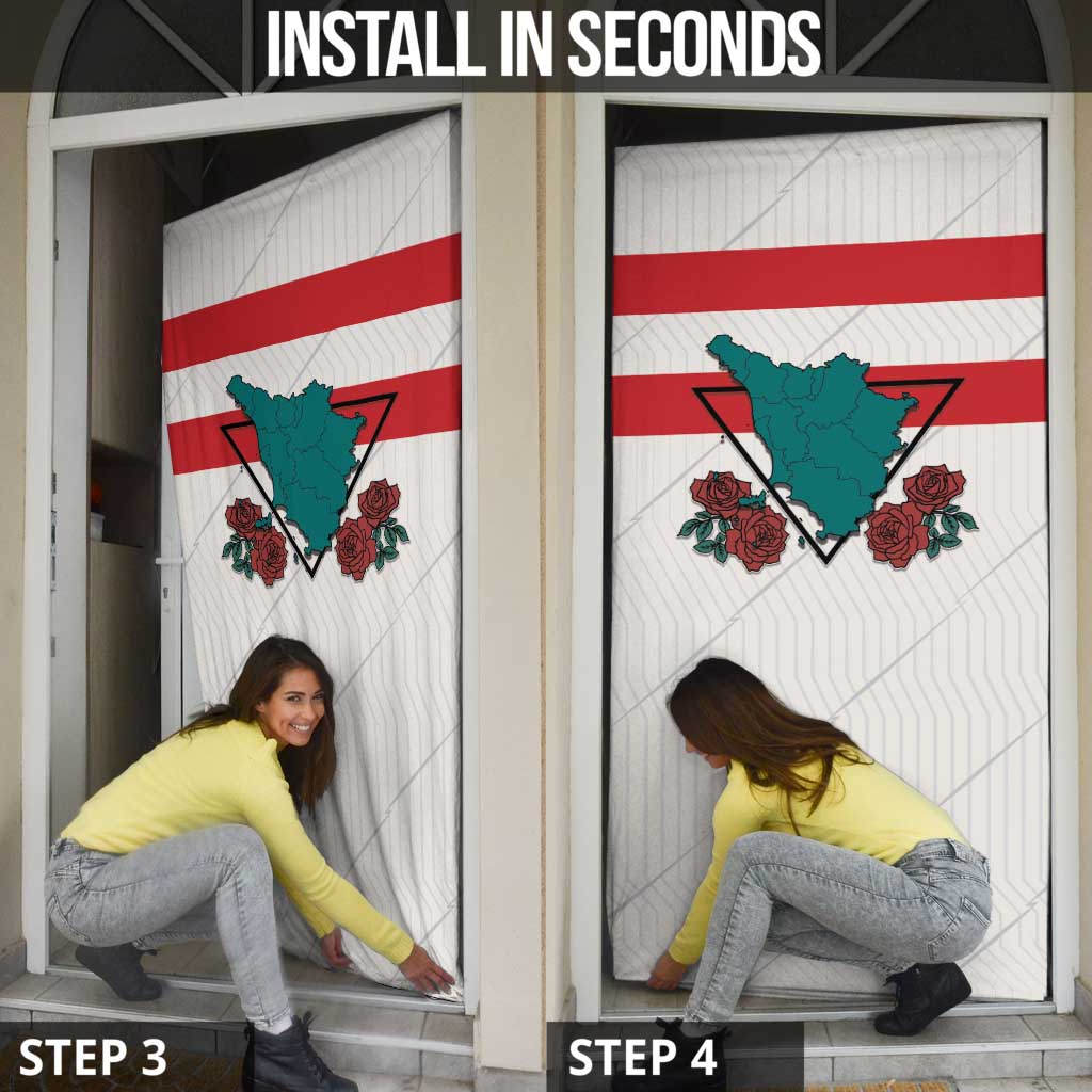 Italy Tuscany Door Cover Pegasus With Map Style - Wonder Print Shop