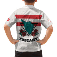 Italy Tuscany Family Matching Off The Shoulder Long Sleeve Dress and Hawaiian Shirt Pegasus With Map Style LT19