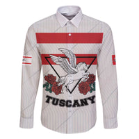 Italy Tuscany Family Matching Off The Shoulder Long Sleeve Dress and Hawaiian Shirt Pegasus With Map Style LT19